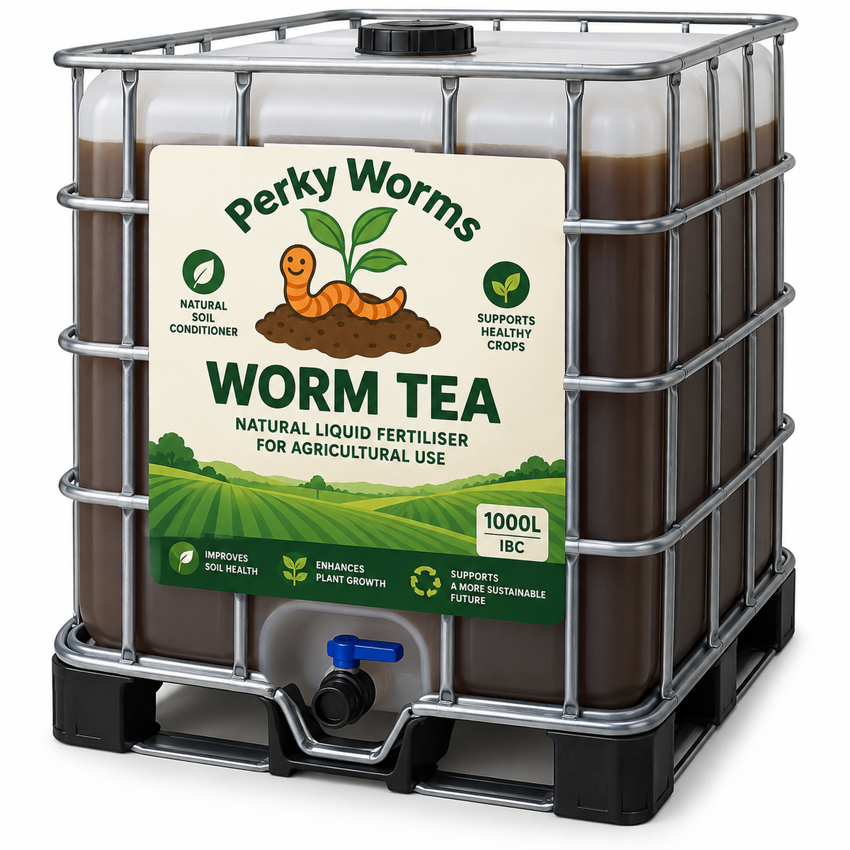 Perky Worms Agricultural Worm Tea – 1,000L IBC